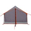 vidaXL Tente de camping 2 personnes gris et orange imperméable