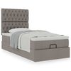 vidaXL Cadre de lit ottoman avec matelas taupe 90x190 cm tissu