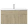 vidaXL Armoire d'évier avec lavabo intégré Chêne sonoma Aggloméré