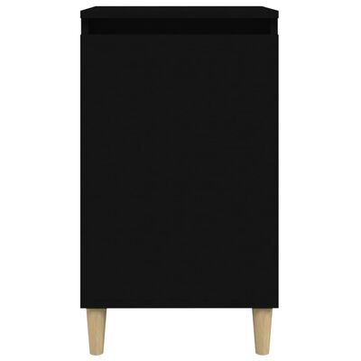 vidaXL Tables de chevet 2 pcs noir 40x35x70 cm bois d'ingénierie
