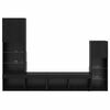 vidaXL Meubles TV muraux 4 pcs Ch&ecirc;ne noir Bois d'ing&eacute;nierie