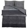 vidaXL Ensemble de housse de couette gris fonc&eacute; et noir 260x240 cm coton
