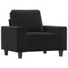 vidaXL Fauteuil avec repose-pied Noir 60 cm Tissu microfibre