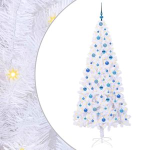 vidaXL Sapin de No&euml;l artificiel avec 300 LED Blanc 210 cm PVC et Acier