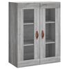 vidaXL Buffet haut Sonoma gris 69,5x34x180 cm Bois d'ing&eacute;nierie