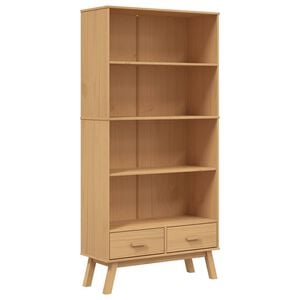 vidaXL Biblioth&egrave;que &agrave; 4 niveaux OLDEN marron bois de pin massif