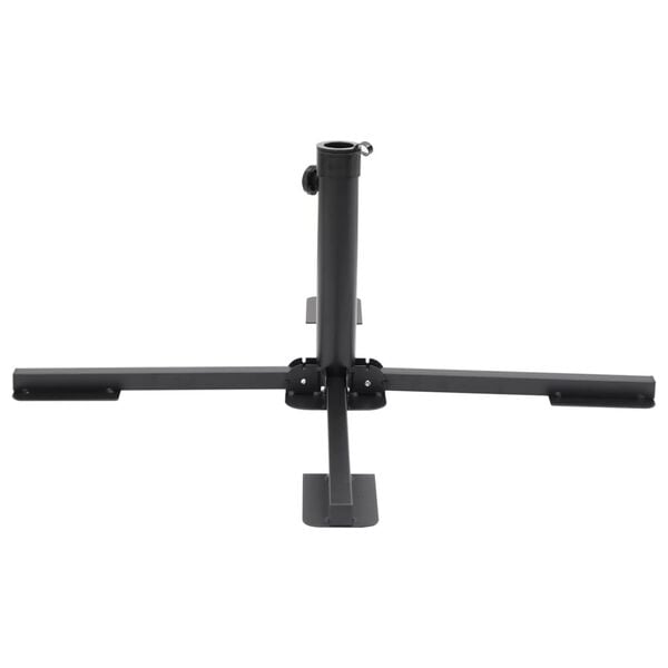 vidaXL Base de parasol pliable pour m&acirc;t &Oslash;38/48 mm noir brillant acier