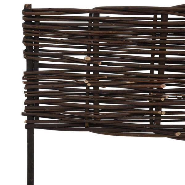 vidaXL Panneaux de limite de jardin Saule 5 pcs 120x35 cm