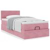 vidaXL Cadre de lit ottoman avec matelas rose 80x200 cm velours