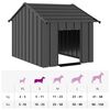 vidaXL Niche pour chien avec toit noir 83x130x85 cm acier galvanis&eacute;