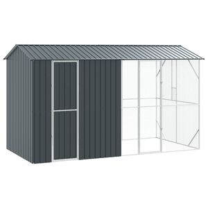 vidaXL Cage pour oiseaux Anthracite 430 x 208 x 247 cm Acier galvanisé