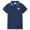 vidaXL Polo pour enfants bleu fonc&eacute; 116