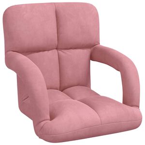 vidaXL Fauteuil de sol Rose 58 x 62 x 58 cm Velours
