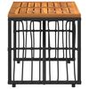 vidaXL Table de jardin Noir 80 x 40 x 40 cm Acier et Rattan Poly