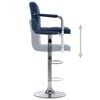 vidaXL Chaise de bar Bleu Tissu