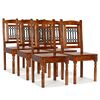 vidaXL Chaises &agrave; manger lot de 6 bois massif classique