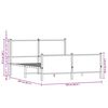 vidaXL Cadre de lit en m&eacute;tal sans matelas ch&ecirc;ne sonoma 160x200 cm