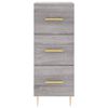 vidaXL Buffet haut Sonoma gris 34,5x34x180 cm Bois d'ingénierie