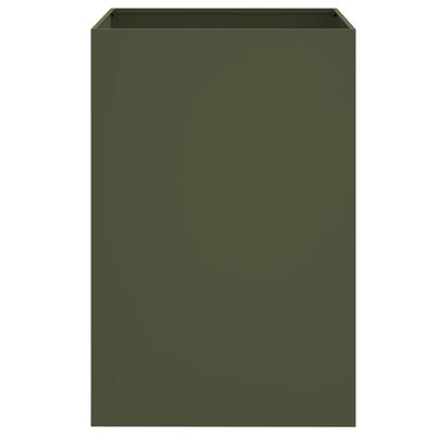 vidaXL Jardinière vert olive 52x48x75 cm acier laminé à froid
