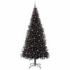 vidaXL Sapin de No&euml;l avec 300 LED avec support Noir 240 cm PVC
