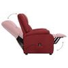 vidaXL Fauteuil Rouge bordeaux Similicuir