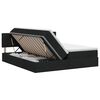vidaXL Lit de Rangement avec t&ecirc;te de lit 2 pc Noir Cuir synth&eacute;tique