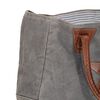vidaXL Sac a provisions Gris foncé 32x10x37,5 cm Toile/cuir véritable
