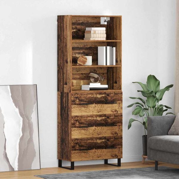 vidaXL Haut Armoire Bois ancien 69,5 x 34 x 180 cm Bois d'ing&eacute;nierie
