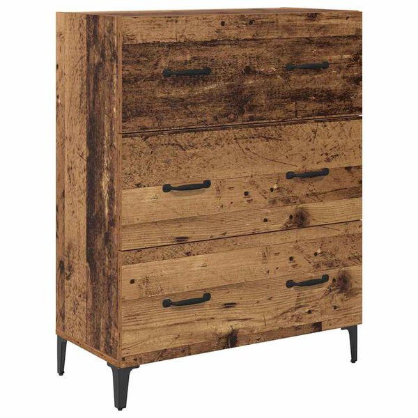 vidaXL Buffet Bois ancien 69,5 x 34 x 90 cm Bois d'ing&eacute;nierie et fer