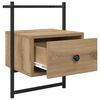 vidaXL Cabinet de chevet 2 pcs Ch&ecirc;ne artisanal 35 x 30 x 51 cm