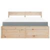 vidaXL Lit avec tiroirs et matelas 140x200 cm bois massif de pin