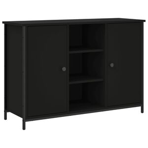 vidaXL Buffet noir 100x35x70 cm bois d'ingénierie