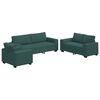 vidaXL Ensemble de canap&eacute; 3 pcs avec coussins en tissu vert fonc&eacute;