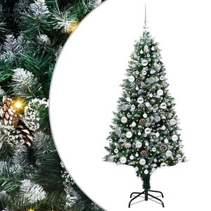 vidaXL Sapin de No&euml;l artificiel Vert 180 cm PVC, Acier et Plastique