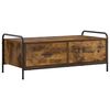 vidaXL Table basse Ch&ecirc;ne fum&eacute; 99,5 x 49 x 41 cm Bois d'ing&eacute;nierie