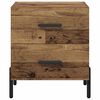 vidaXL Cabinet de chevet avec tiroir Bois ancien 40 x 35 x 47,5 cm