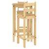 vidaXL Ensemble de bar 3 pcs Bois de pin massif