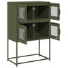 vidaXL Buffet haut vert olive 68x39x107 cm acier
