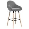 vidaXL Tabourets de bar lot de 2 gris clair tissu