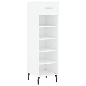 vidaXL Armoire &agrave; chaussures blanc 30x35x105 cm bois d'ing&eacute;nierie