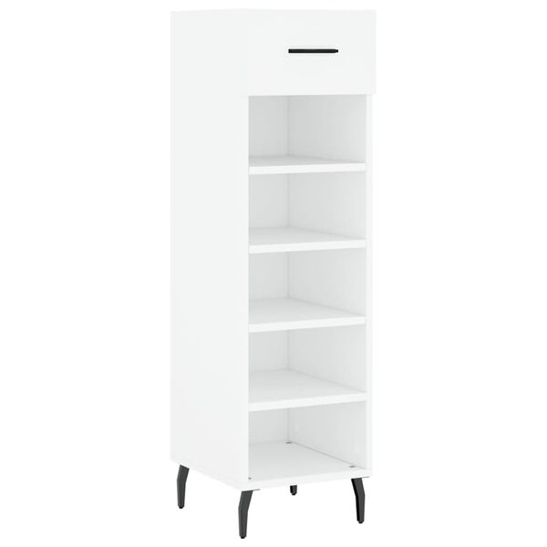 vidaXL Armoire &agrave; chaussures blanc 30x35x105 cm bois d'ing&eacute;nierie
