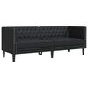 vidaXL Canap&eacute; de salon 3 pcs Noir 194 x 74,5 x 70,5 cm Simili cuir