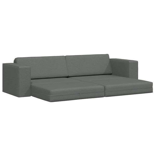 vidaXL Canap&eacute;-Lit 200cm Gris fonc&eacute; tissu