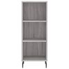 vidaXL Buffet haut Sonoma gris 34,5x34x180 cm Bois d'ing&eacute;nierie