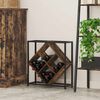 vidaXL &Eacute;tag&egrave;re &agrave; vin Ch&ecirc;ne fum&eacute; 51 x 18 x 52,5 cm Bois d'ing&eacute;nierie