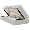 vidaXL Lit avec rangement et matelas Gris clair 90 x 200 cm Velours