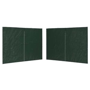 vidaXL Paroi de tente r&eacute;ception 2 pcs avec fermeture &eacute;clair PE Vert