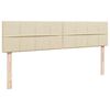 VidaXL Cadre de lit ottoman avec matelas cr&egrave;me 160x200 cm tissu