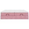 vidaXL Cadre de lit ottoman avec matelas rose 200x200 cm velours