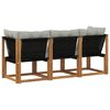vidaXL Canap&eacute; d&rsquo;ext&eacute;rieur milieu et coin avec coussin 3 Pi&egrave;ce Naturel